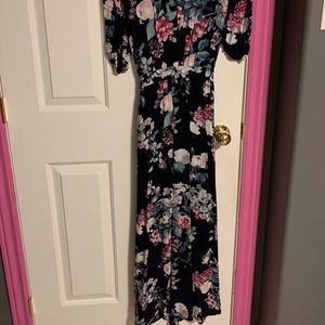 Floral floor length sun dress